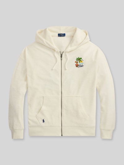 Polo Ralph Lauren Regular Fit Sweatjacke aus Baumwoll-Mix mit Rücken-Print Weiss 2