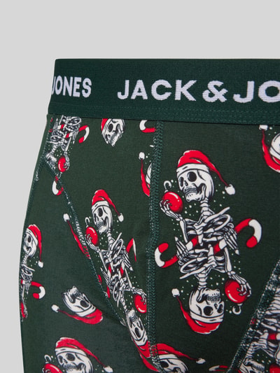 Jack & Jones Boxershort met elastische band met logo in een set van 3 stuks Donkergroen - 2