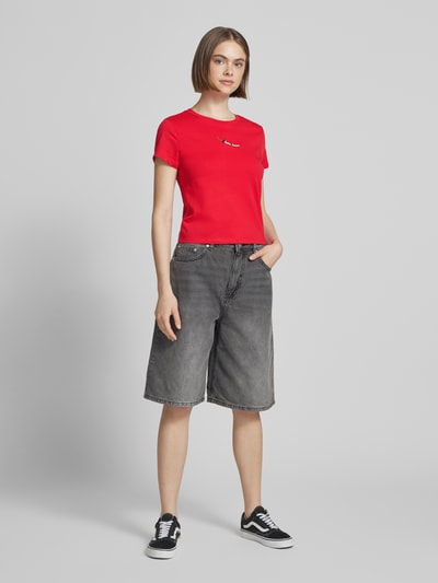 Review T-Shirt mit Motiv-Stitching Kirsche 1