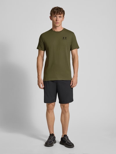 Under Armour T-shirt z nadrukiem z logo Oliwkowy 1