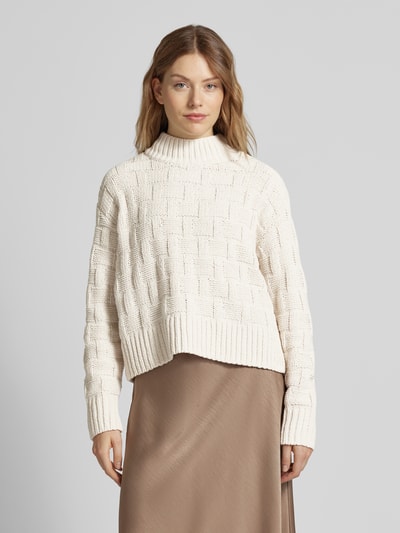 Vero Moda Sweter ze stójką model ‘ISA’ Écru 4