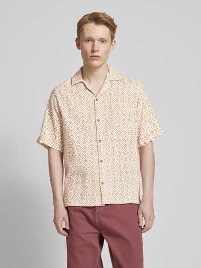 Jack & Jones Regular fit vrijetijdsoverhemd met resortkraag, model 'BLUVINCENT' Zand - 4