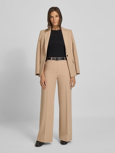 HUGO Regular Fit Weite Hose mit Viskose-Anteil Modell 'HASMINA' Sand 1