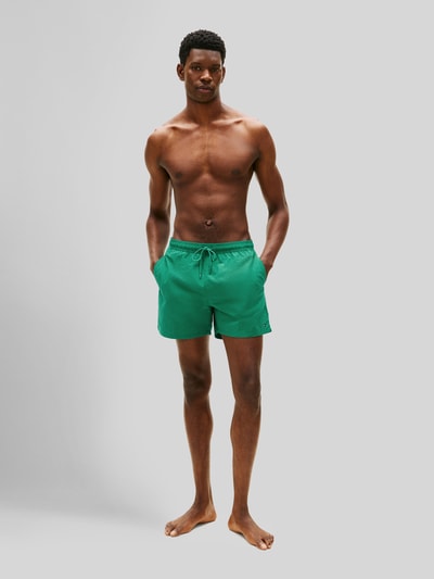Tommy Hilfiger Regular Fit Badehose mit Logo Stitching Gruen 1