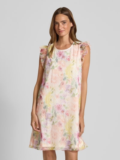 ZABAIONE Minikleid mit Volants und Rundhalsausschnitt Hellgelb 4