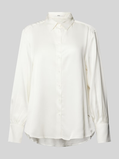 Brax Overhemdblouse van pure viscose met labeldetail, model 'VIC' Offwhite - 2