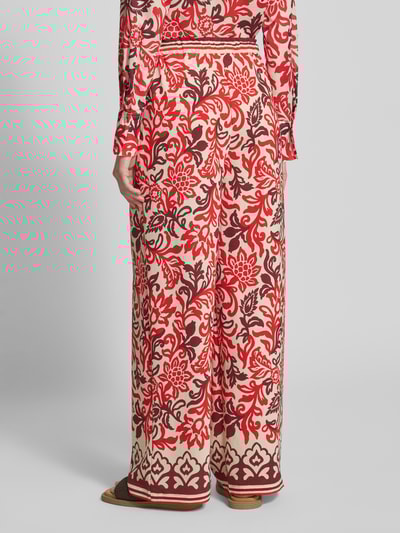 Mango Stoffhose aus Viskose-Mix mit elastischem Bund Modell 'JULIA' Rot 5