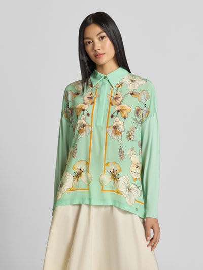 Marc Cain Relaxed Fit Bluse mit floralem Print Mint 4