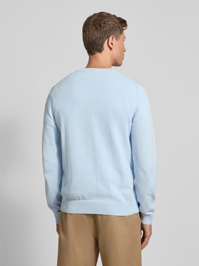 Lacoste Regular Fit Strickpullover aus Baumwoll-Mix  Hellblau 5