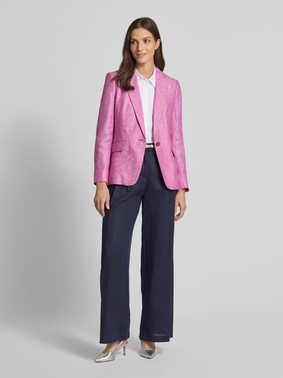 Lauren Ralph Lauren Leinenblazer mit Reverskragen Modell 'BONARO' Rosa 1