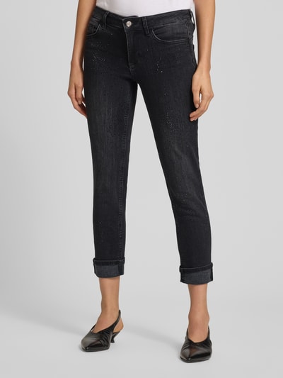 Liu Jo White Jeansy o kroju slim fit i dł. 7/8 model ‘Skinny’ Czarny 4