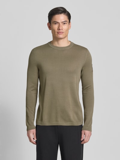 Marc O'Polo Slim Fit Pullover aus reiner Baumwolle Marc O'Polo × DFB Travel Collection Taupe 4