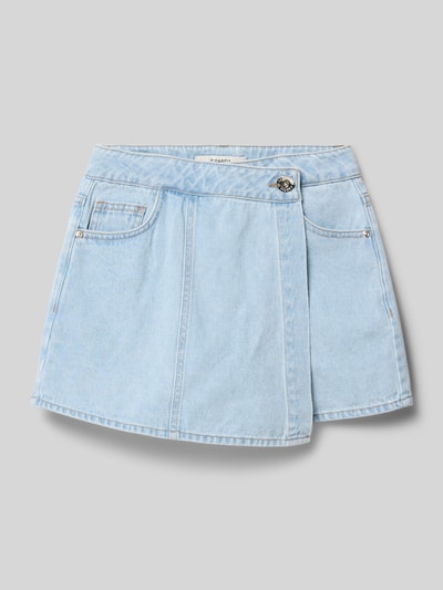 Productfoto, Skort im 5-Pocket-Design mit knoopsluiting van Garcia, rechte pasvorm, lichtblauwe katoen, maat 140: taille 31 cm, lengte 31 cm
