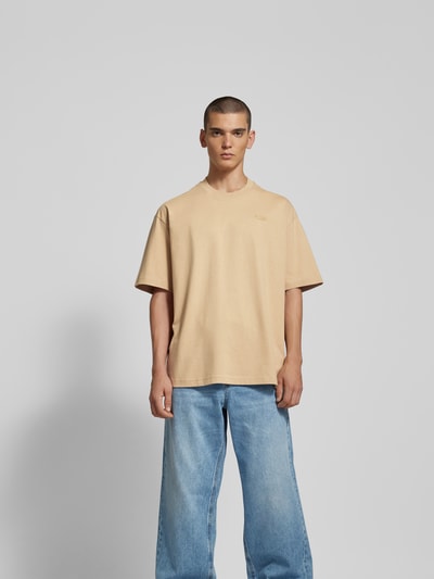 Diesel T-Shirt mit Label-Stitching Camel 4