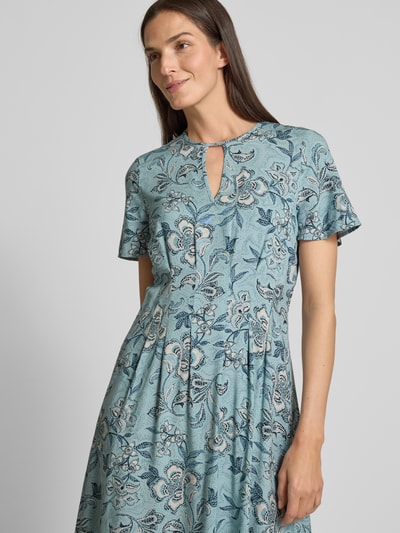 Jake*s Collection Midi-jurk met 1/2-mouwen en druppelvormige hals IJsblauw - 3