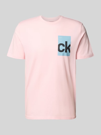 Calvin Klein Jeans T-shirt met labelprint Roze - 2