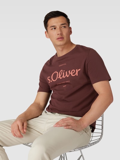 s.Oliver RED LABEL T-Shirt mit Label-Print Lila 3