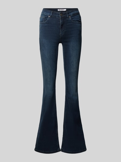 REVIEW Flared Jeans mit Eingrifftaschen Dunkelblau 1