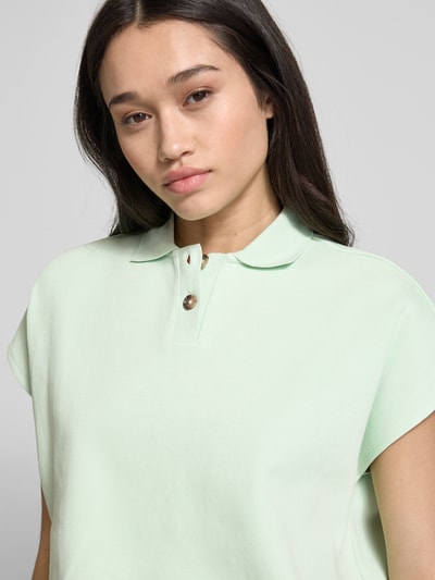 Marc O'Polo Denim Poloshirt met korte knoopsluiting Lichtgroen - 3