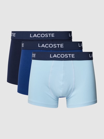 Lacoste Trunks mit elastischem Logo-Bund im 3er-Pack Marine 1