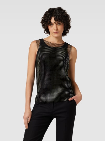 Vero Moda Top van netstof in netlook, model 'SOPHI' Zwart - 4