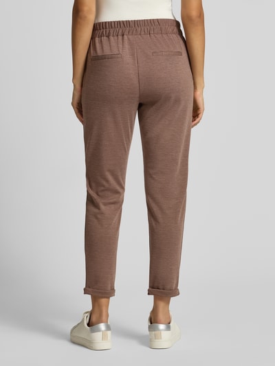 FREE/QUENT Slim fit stoffen broek met vaste boorden, model 'Nanni' Hazelnoot - 5