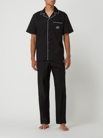 Karl Lagerfeld Góra od piżamy z dodatkiem ze streczu  Czarny 1