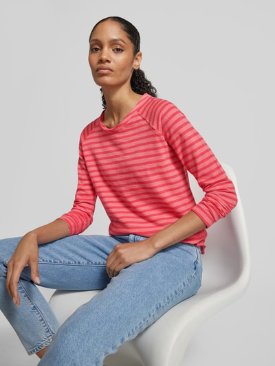 Smith and Soul Longsleeve mit geripptem U-Boot-Ausschnitt Pink 3