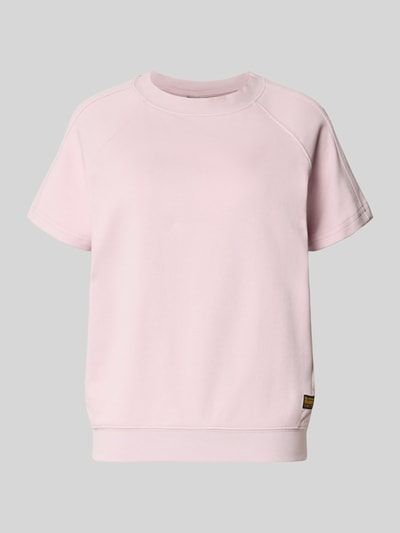 Produktfoto, Regular Fit T-Shirt mit Logo-Patch Modell 'Raglan' von G-Star Raw, różowy, bawełna, okrągły dekolt, elastyczne wykończenie
