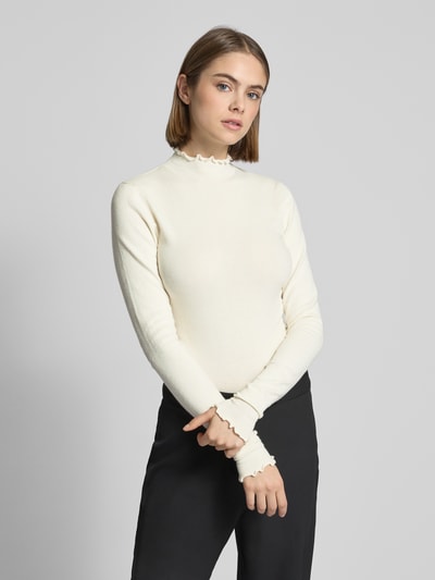 Review Strickpullover mit Turtlenneck Offwhite 4