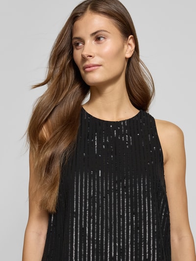 comma Blousetop met pailletten Zwart - 3