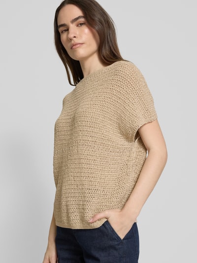 s.Oliver BLACK LABEL Loose Fit Strickpullunder mit überschnittenen Schultern Sand 3