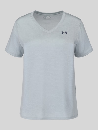 Under Armour Regular Fit Sport-T-Shirt mit LOGO-Print Modell 'Tech SSV- Twist' Hellgrau 2
