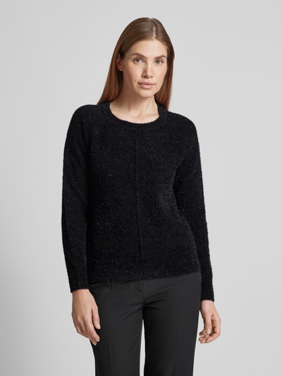 Christian Berg Woman Strickpullover aus Viskose mit Effektgarn Black 4