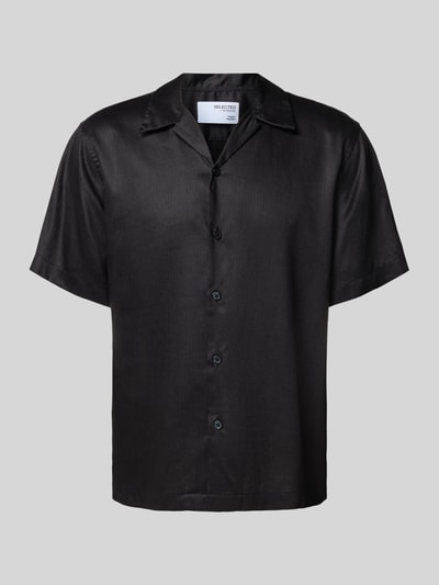 SELECTED HOMME Regular Fit Freizeithemd aus Lyocell-Leinen-Mix Modell 'REGNOA' Black 2