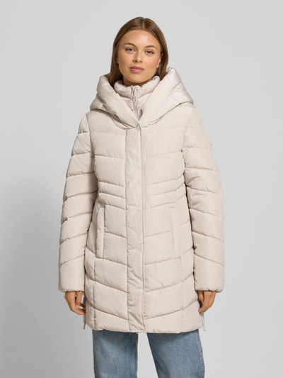 Tom Tailor Regular Fit Steppmantel mit Kapuze Beige 4