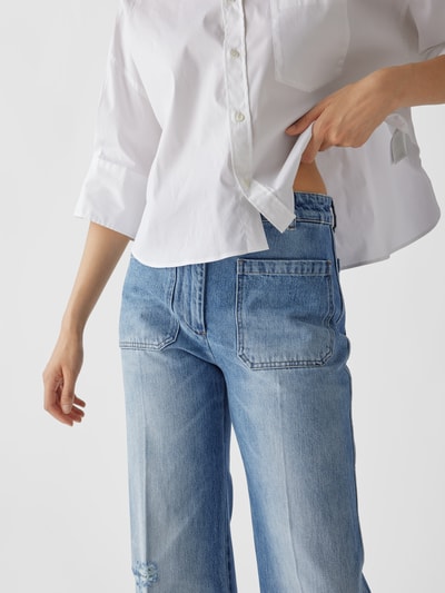 Victoria Beckham Mid Rise Bootcut Jeans mit Label-Patch Jeans 3