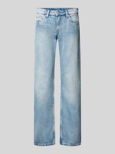 WEEKDAY Straight Fit Jeans im Used-Look Modell 'Arrow' Jeansblau 2