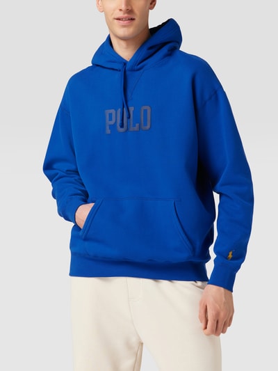 Polo Ralph Lauren Bluza z kapturem z napisem z logo Królewski niebieski 4