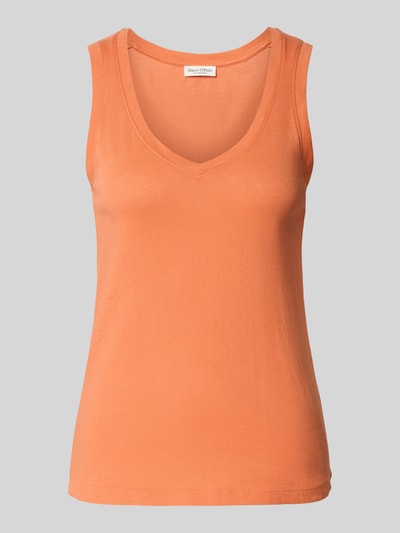 Produktfoto, Regular Fit Top aus reiner Baumwolle von Marc O'Polo in Orange, glatte Oberfläche, Damen T-Shirt, neutraler Hintergrund