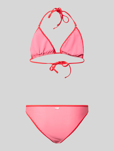 Productfoto, Slim Fit Bikini Set in Triangel-Optik van Shiwi, dames bikini van elastische materiaalmix in triangelmodel-look met halter, roze tinten