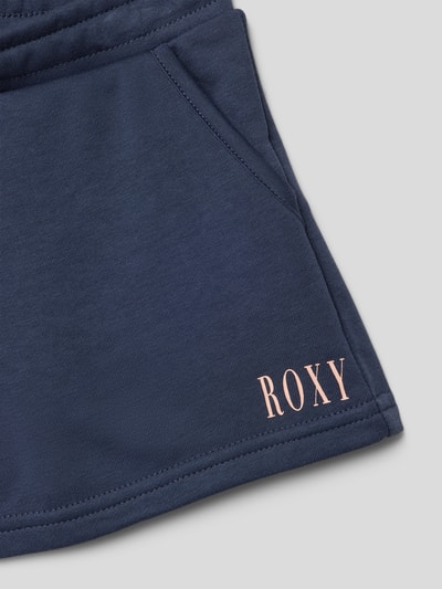 Roxy Sweatshorts met labeldetail, model 'HAPPINESS FOREVER' Marineblauw - 2