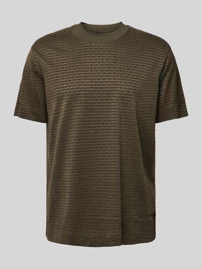 Emporio Armani T-Shirt mit Label-Print Oliv 2