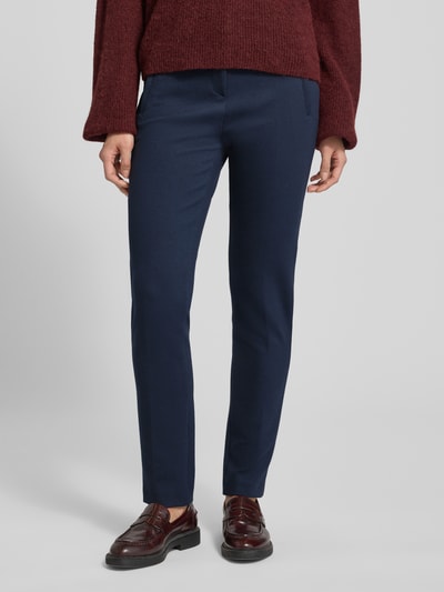 Raphaela By Brax Stoffen broek met Franse steekzakken, model 'Lillyth' Donkerblauw - 4