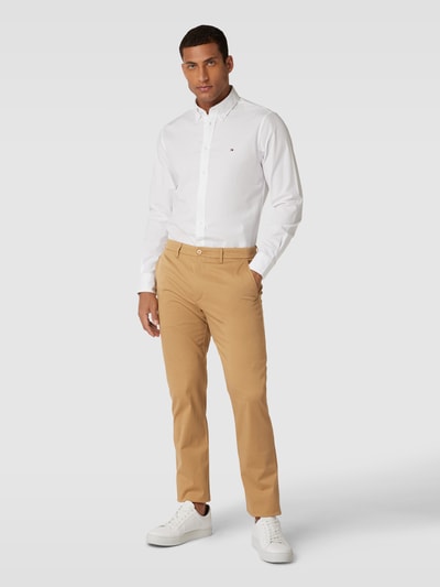 Tommy Hilfiger Spodnie materiałowe z fakturowanym wzorem model ‘DENTON’ Khaki 1