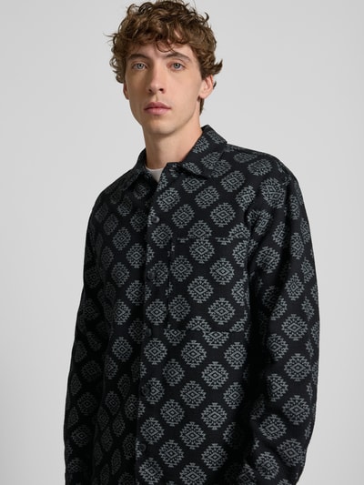 Jack & Jones Slim fit vrijetijdsoverhemd met borstzak, model 'AZTEK' Zwart - 3