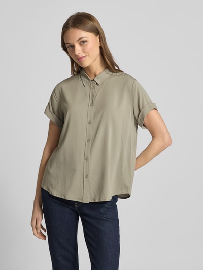 Samsøe Samsøe Regular Fit Hemdbluse mit 1/2-Arm Modell 'MAJAN' Oliv 4