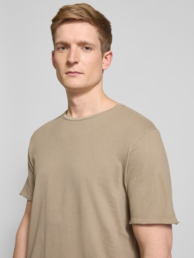 Drykorn T-Shirt mit Rundhalsausschnitt Modell 'KENDRICK' Mittelbraun 3