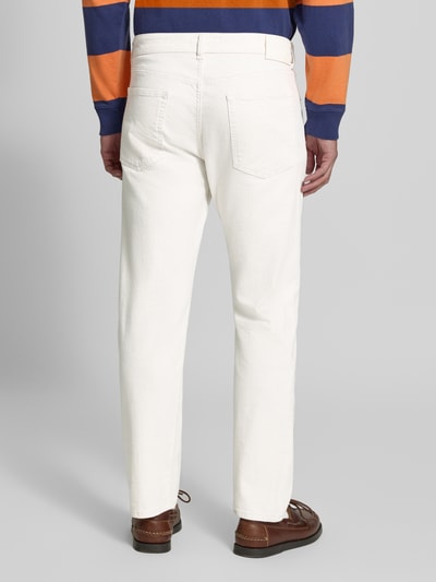 Marc O'Polo Straight Fit Jeans aus Baumwoll-Leinen-Mix Ecru 5