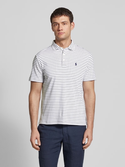 Polo Ralph Lauren Slim fit poloshirt met labelstitching Middengrijs - 4